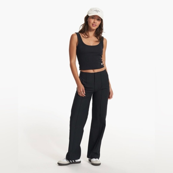 NWT Vuori Womens VersaLife™ Meta Wideleg Tailored Pant Black